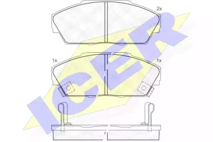 Комплект тормозных колодок (ICER: 180704)