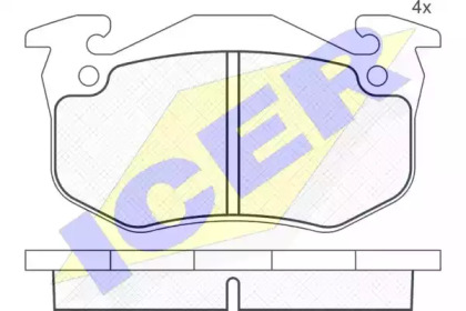 Комплект тормозных колодок (ICER: 180723-204)