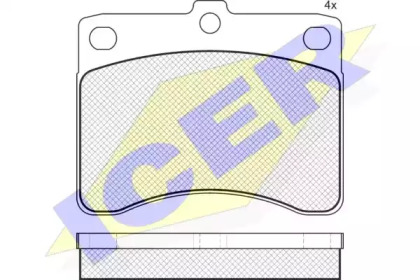 Комплект тормозных колодок (ICER: 180725)