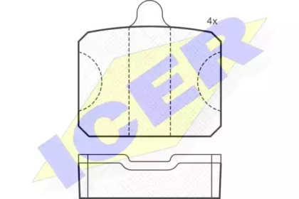 Комплект тормозных колодок (ICER: 180737)