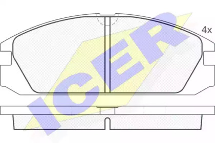 Комплект тормозных колодок (ICER: 180749)