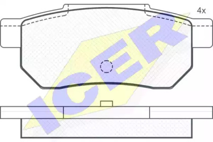 Комплект тормозных колодок (ICER: 180751)