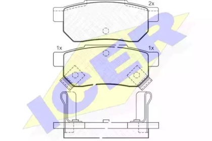 Комплект тормозных колодок (ICER: 180752)