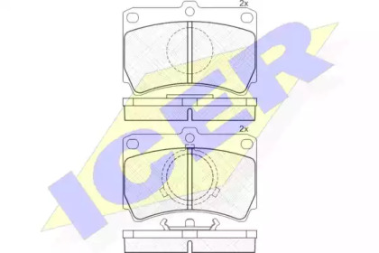 Комплект тормозных колодок (ICER: 180756)