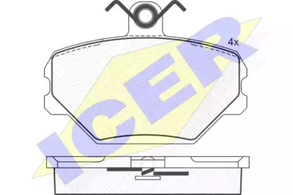 Комплект тормозных колодок (ICER: 180780)
