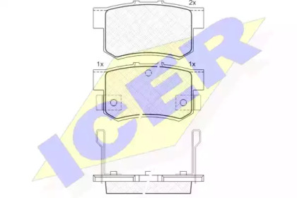 Комплект тормозных колодок (ICER: 180798)