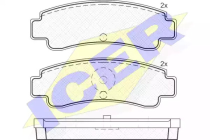 Комплект тормозных колодок (ICER: 180805)