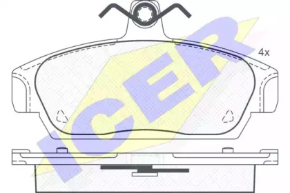 Комплект тормозных колодок (ICER: 180806)