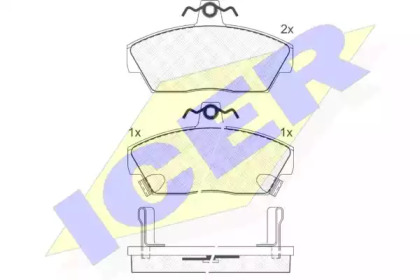Комплект тормозных колодок (ICER: 180859)