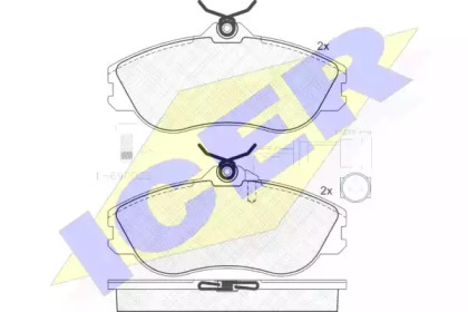 Комплект тормозных колодок (ICER: 180873-202)