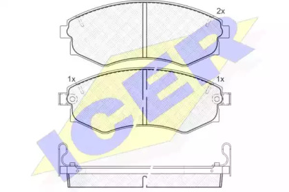 Комплект тормозных колодок (ICER: 180877)
