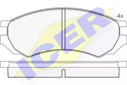 Комплект тормозных колодок (ICER: 180878)
