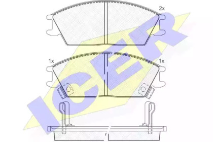 Комплект тормозных колодок (ICER: 180887)
