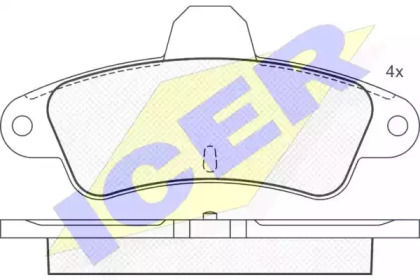 Комплект тормозных колодок (ICER: 180918)