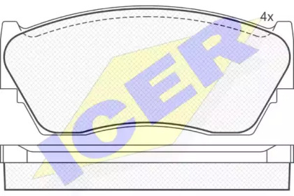 Комплект тормозных колодок (ICER: 180937)
