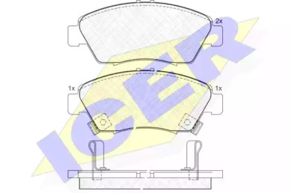 Комплект тормозных колодок (ICER: 180959)