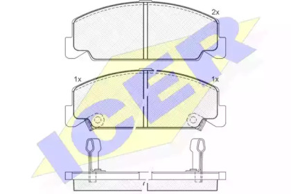 Комплект тормозных колодок (ICER: 180961)