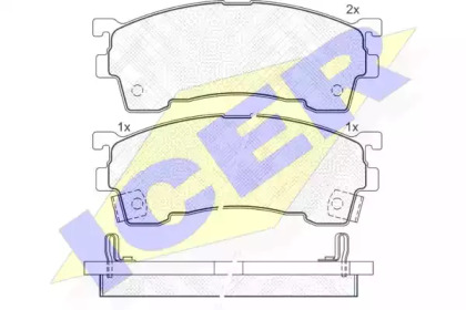 Комплект тормозных колодок (ICER: 180971-203)