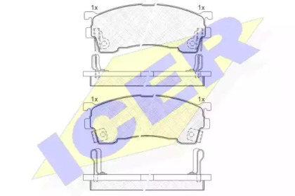 Комплект тормозных колодок (ICER: 180971)