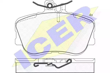 Комплект тормозных колодок (ICER: 180973)