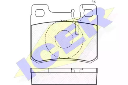 Комплект тормозных колодок (ICER: 180974)