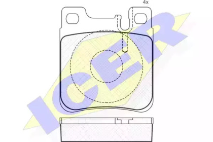 Комплект тормозных колодок (ICER: 180976)