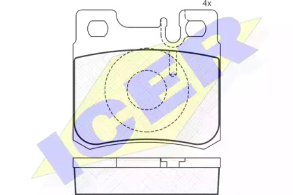 Комплект тормозных колодок (ICER: 180978)