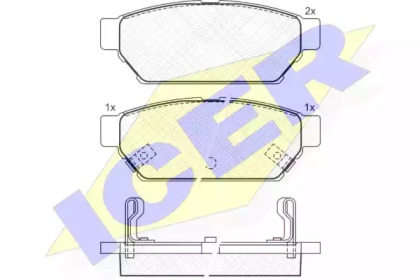 Комплект тормозных колодок (ICER: 180982)