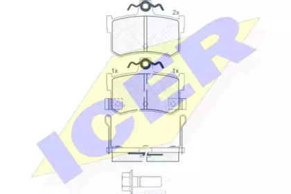 Комплект тормозных колодок (ICER: 180995-701)