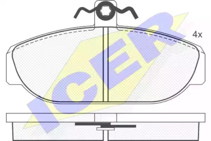 Комплект тормозных колодок (ICER: 181014)