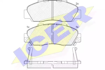 Комплект тормозных колодок (ICER: 181019)