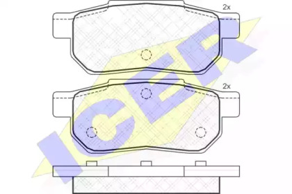 Комплект тормозных колодок (ICER: 181045)
