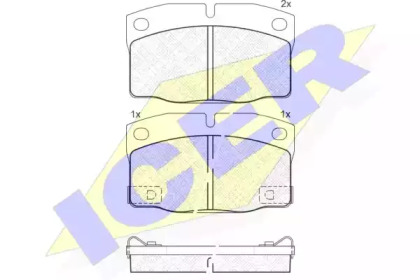 Комплект тормозных колодок (ICER: 181093)