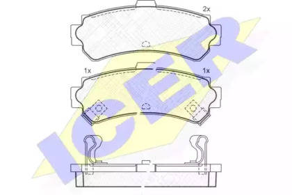 Комплект тормозных колодок (ICER: 181095)