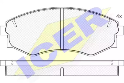 Комплект тормозных колодок (ICER: 181097)