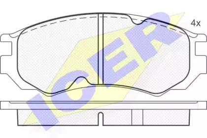Комплект тормозных колодок (ICER: 181105)