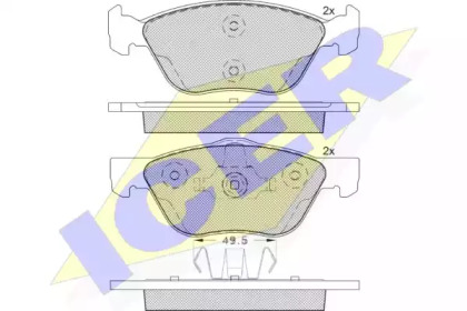 Комплект тормозных колодок (ICER: 181125-203)