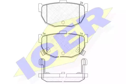 Комплект тормозных колодок (ICER: 181144)