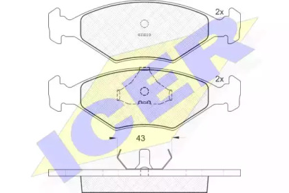 Комплект тормозных колодок (ICER: 181148)