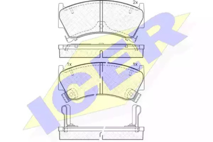 Комплект тормозных колодок (ICER: 181153)
