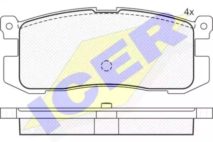 Комплект тормозных колодок (ICER: 181160)