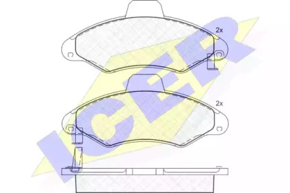 Комплект тормозных колодок (ICER: 181229)