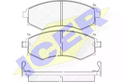 Комплект тормозных колодок (ICER: 181267)