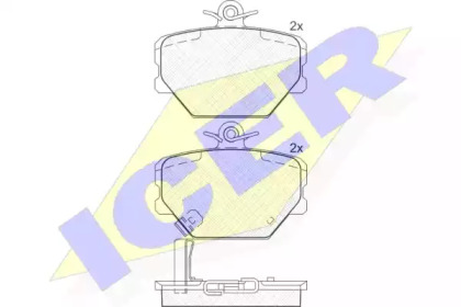 Комплект тормозных колодок (ICER: 181274)
