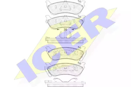 Комплект тормозных колодок (ICER: 181277)