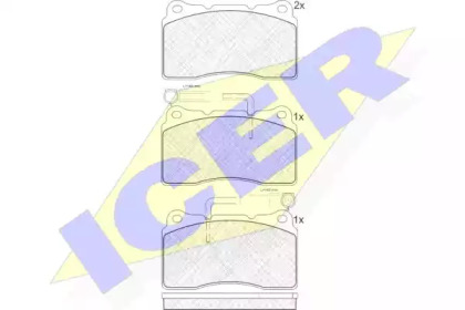 Комплект тормозных колодок (ICER: 181279)