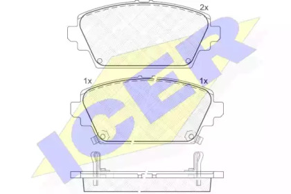 Комплект тормозных колодок (ICER: 181286)