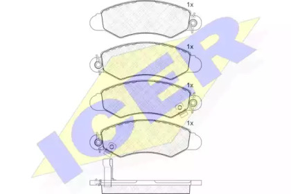 Комплект тормозных колодок (ICER: 181293)