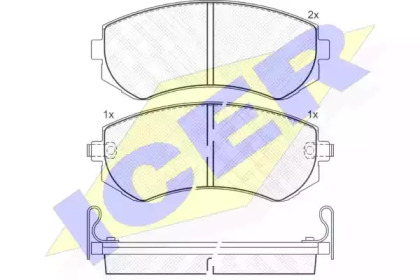 Комплект тормозных колодок (ICER: 181300)