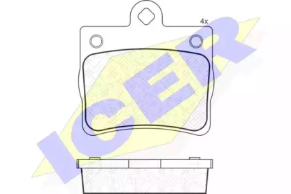 Комплект тормозных колодок (ICER: 181310)